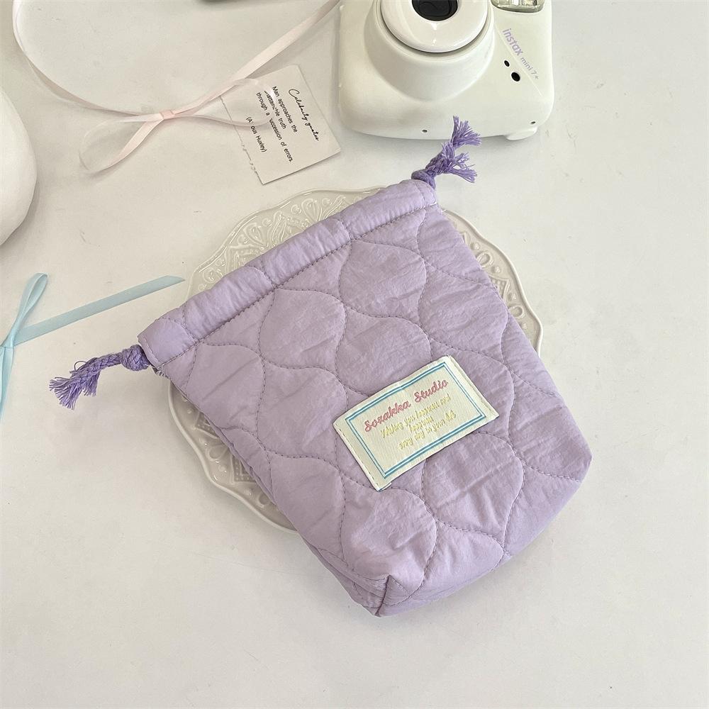 Siyah Kart Kamera Polaroid Saklama Çantası Taşınabilir Büzgülü Çanta Kadın Telefon Çantası Anahtar Kulaklık Ruj Çantaları Büzgülü Çantalar
