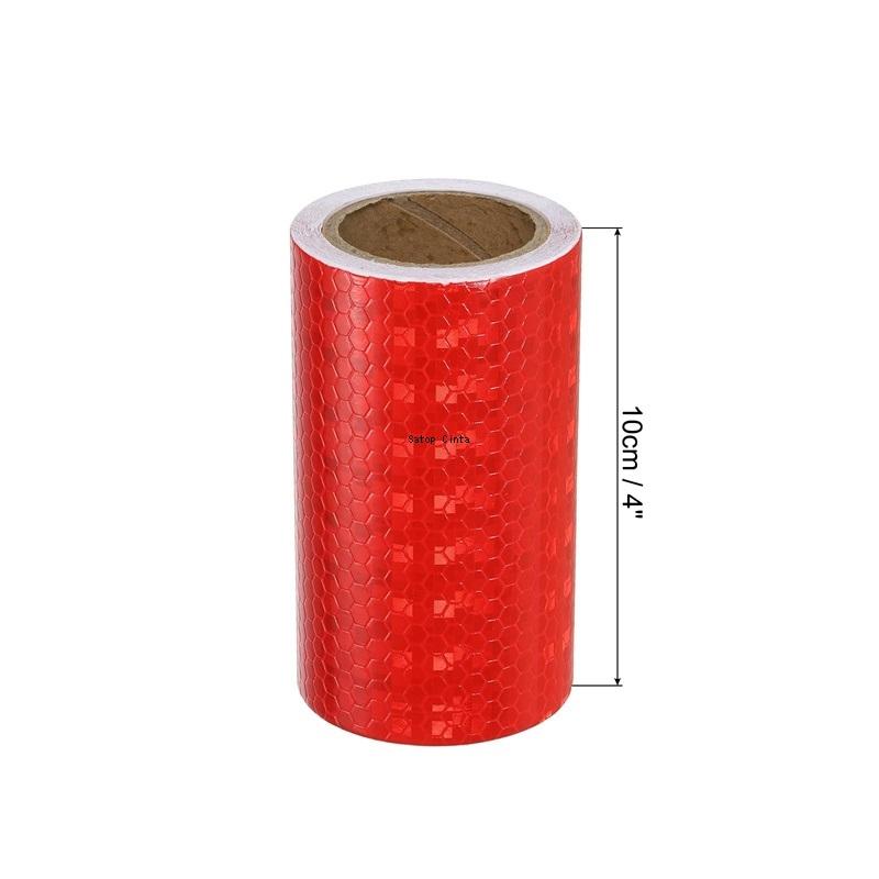 2.5cm/5m/10cm/15cm/20cm*5M Red Shining Stars Reflective Sticker Waterproof Strong Adhesive Safety Warning Reflector Tape For Car