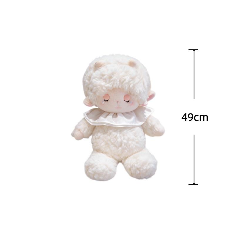 Agneau en Peluche Doux pour Dormir Mouton Jouets d'Accompagnement pour le Sommeil des Enfants Jouets de Chambre à Coucher Jouets Jouets Loisirs Collection Cadeaux d'Anniversaire Exquis
