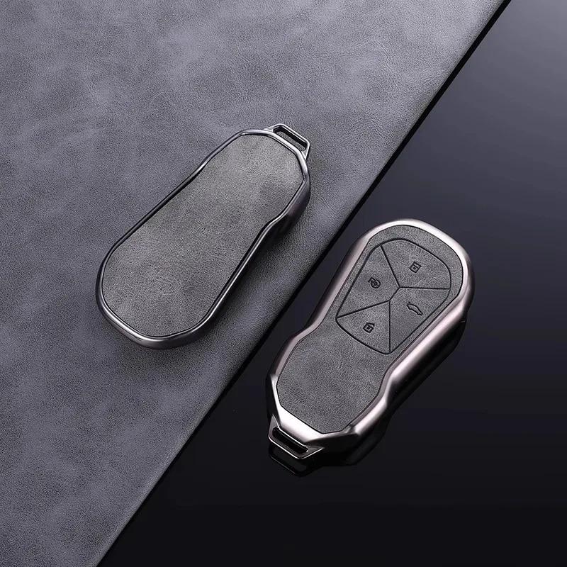 Nový kryt pouzdra na klíče od auta ze slitiny zinku a kůže, chránič klíčenky pro Xpeng G6 P5 P7 G9 G3i, autodoplňky do interiéru