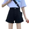Classic and Minimalist Fashion Versatile Summer Rolled Edge Female Loose Casual A-line Wide-leg Female Denim Shorts Individuality and Trendiness