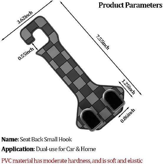 

HZEL Car Seat Headrest Hooks, 2PCS Vehicle Seat Back Headrest Hanger Organizer for Handbag Purse Coat, Multifunctional Auto Interior Storage Hook,