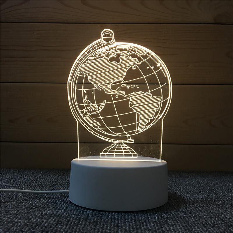 Camera New Owl Globe Jellyfish 3d Creative Night Light Usb Straight Plug
