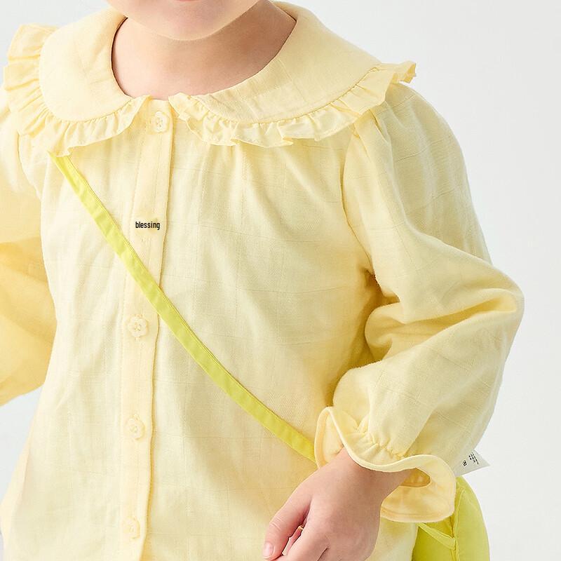 Minibala Girls' Plaid Cotton Shirt