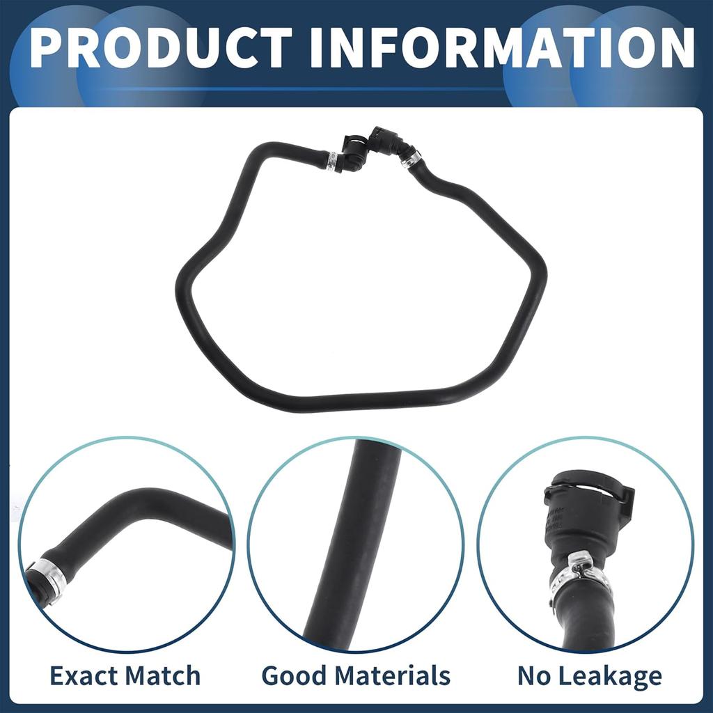 Radiator Hose Heater Hose No.17127535528 for BMW X3 2018-2019 for BMW X4 2019 Black Rubber 1 Pc Cylinder Head Coolant Pipe Good Sealing