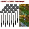 Newest 10pcs Solar Lamps Garden Lights Solar Powered Lamp Lantern IP44 Landscape Lighting Pathway Yard Lawn Garden Outdoor Decor