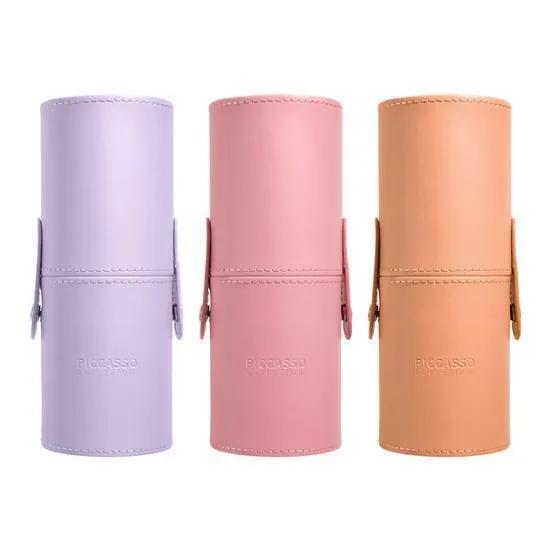 PICCASSO Collezioni Leather Cylinder Brush Case