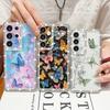 Fantasy Butterfly Pattern Diamond Diamond Case For Samsung Galaxy S25 Ultra S24 Plus S23 S22 S21 FE A14 A15 A16 A25 A26 A35 A36 A54 A55 A56 5G Cover