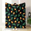 Yellow Tulips with Green Leaves On a Dark Background. for All Seasons Blanket Lunch Break Throw Gift