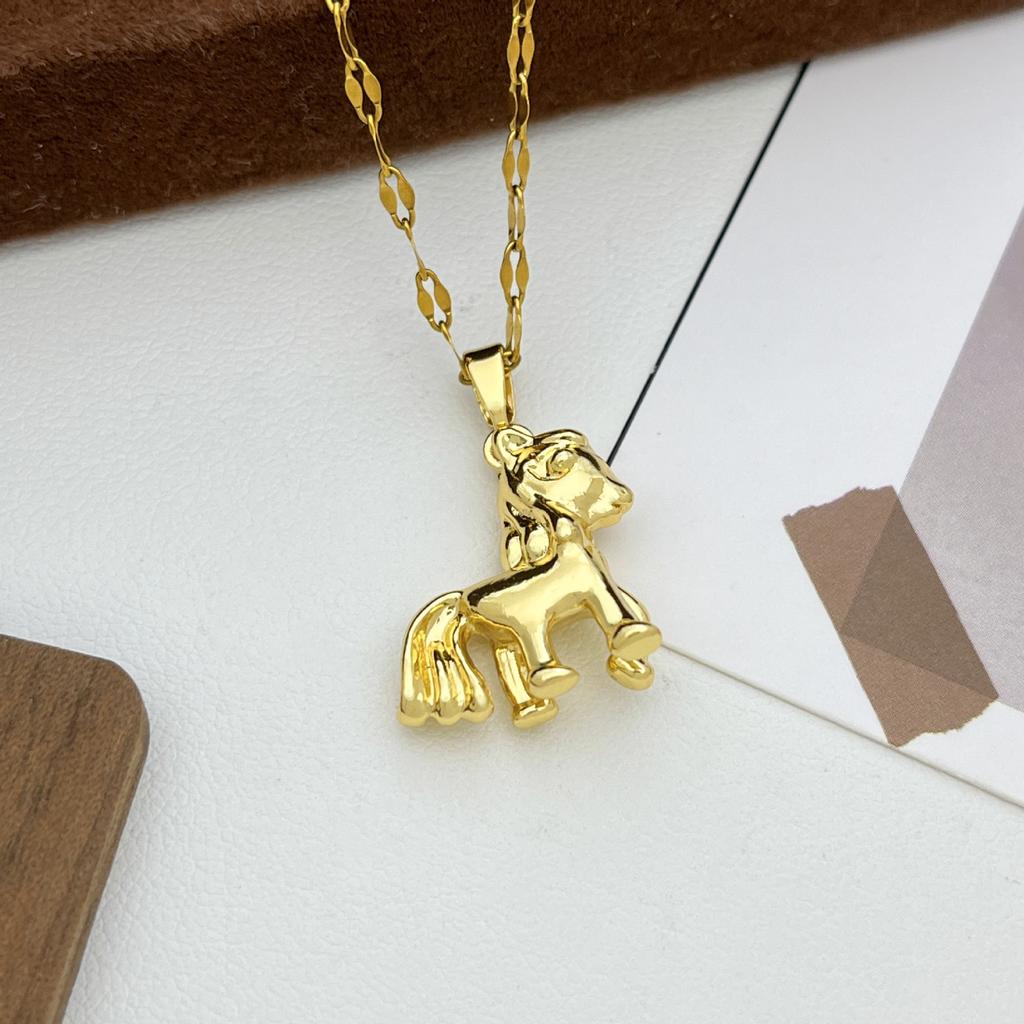 Necklaces will be rich soon, hot-selling micro-inlaid zircon necklaces, accessories, women's 1011 popular high-end fashion titanium steel accessories