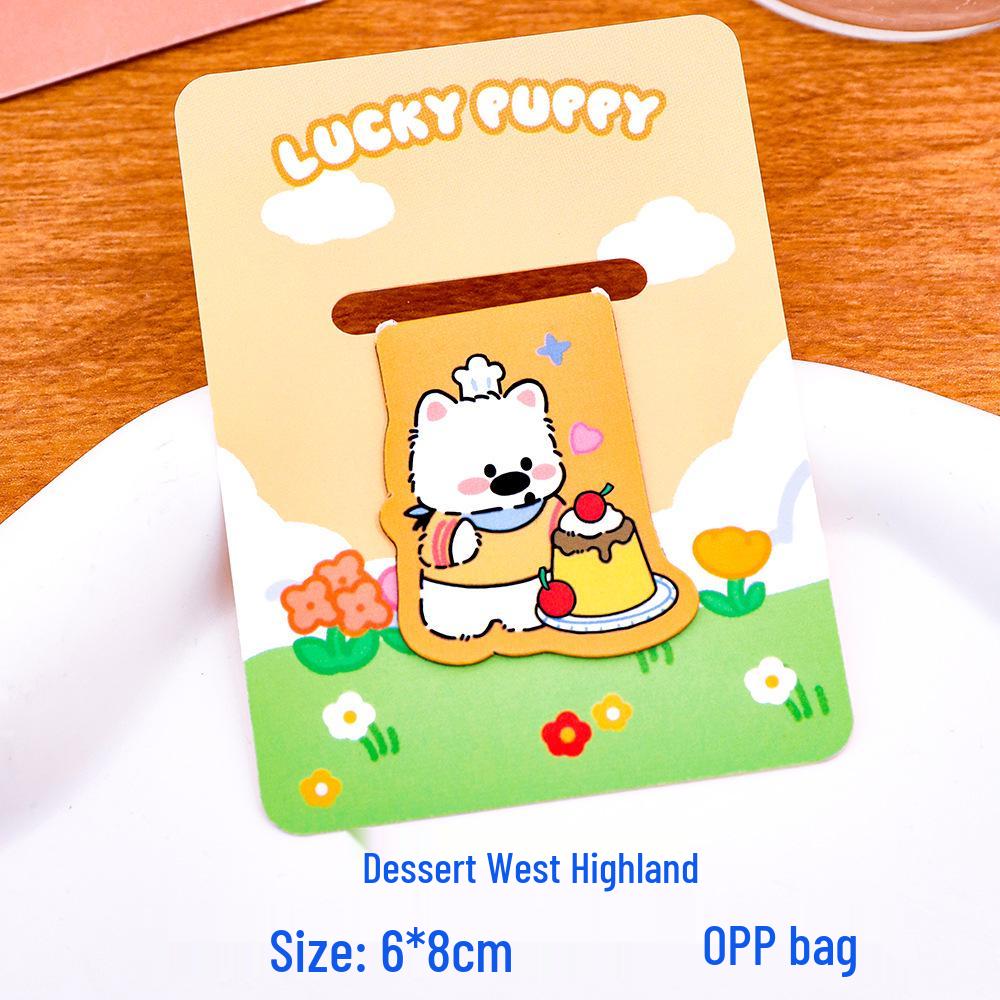 Magnetic Cartoon West Highland Bookmark: Cute Page Holder for Students