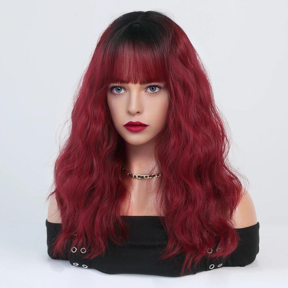 Perucă verde pentru femei Perucă de păr sintetic Bob până la umăr Perucă ondulată Cosplay Party Perucă de Halloween pentru femeie cu păr fals