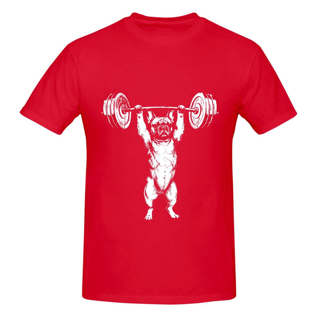 1 Piece Weightlifting Funny 100 Cotton Tshirt French Bulldog Tees Tops For Unisex