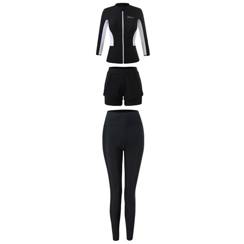 Womens UPF 50 Quick-Dry Rash Guard Set Long Sleeve Top Pants Snorkeling Swimming Surfing Water Sports