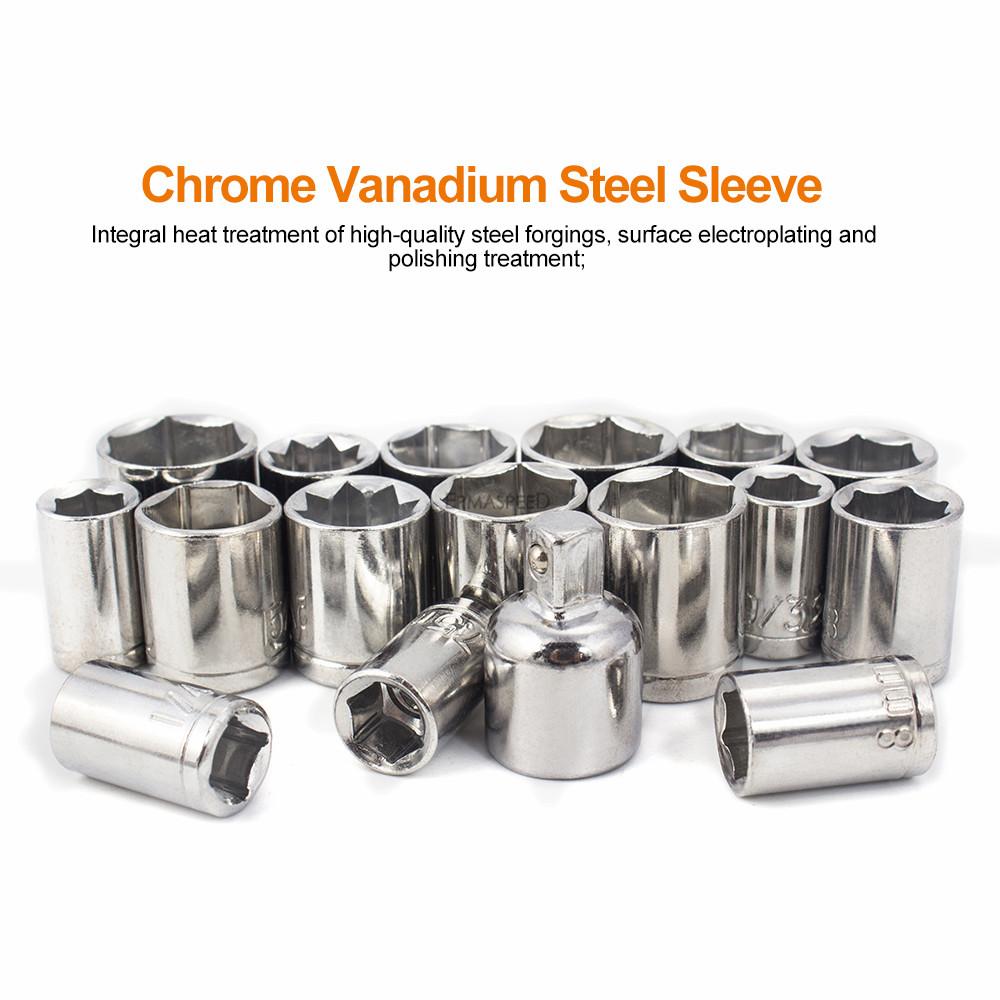 Cheie cu clichet 1/4" 3/8" DR, cheie tubulară multifuncțională pentru repararea motocicletelor, bicicletelor și mașinilor