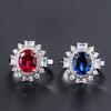Lindon Gorgeous Design Silvering  Jewelry Gemstones Oval    Ring for Women Size6-9 Delicate Female Party Fine Jewelry