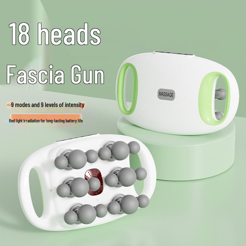 Multi-Head Fascia Gun Massager: 6, 12, 16 Heads for Strong Vibration Relief on Waist and Back
