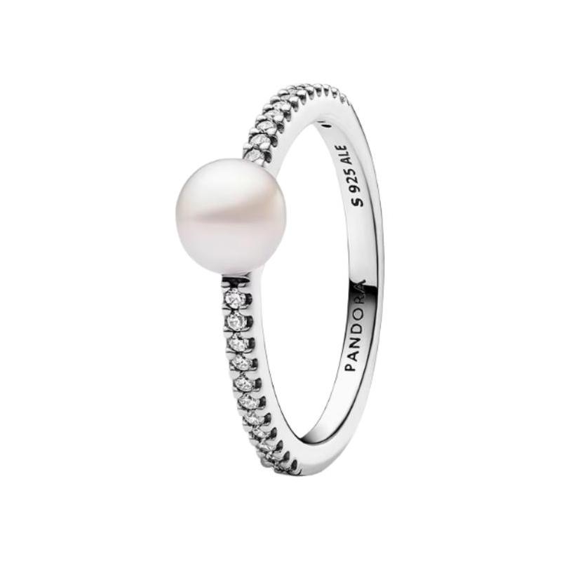 Pandora Pearl Pavé Pave 925 Silver Ring Women s Silver 193158C01 серебряный