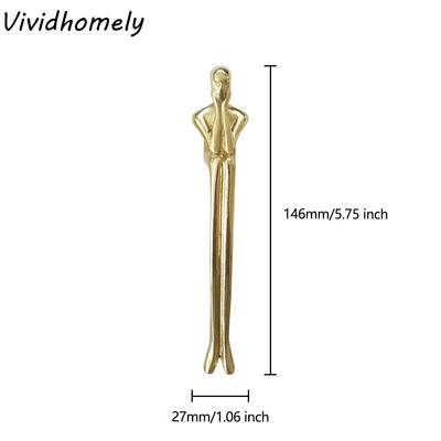 Solid Brass Furniture Handle European Style Gold Finish Door Knobs Flower Design Ballerina Dancing Girl Cabinet Handles