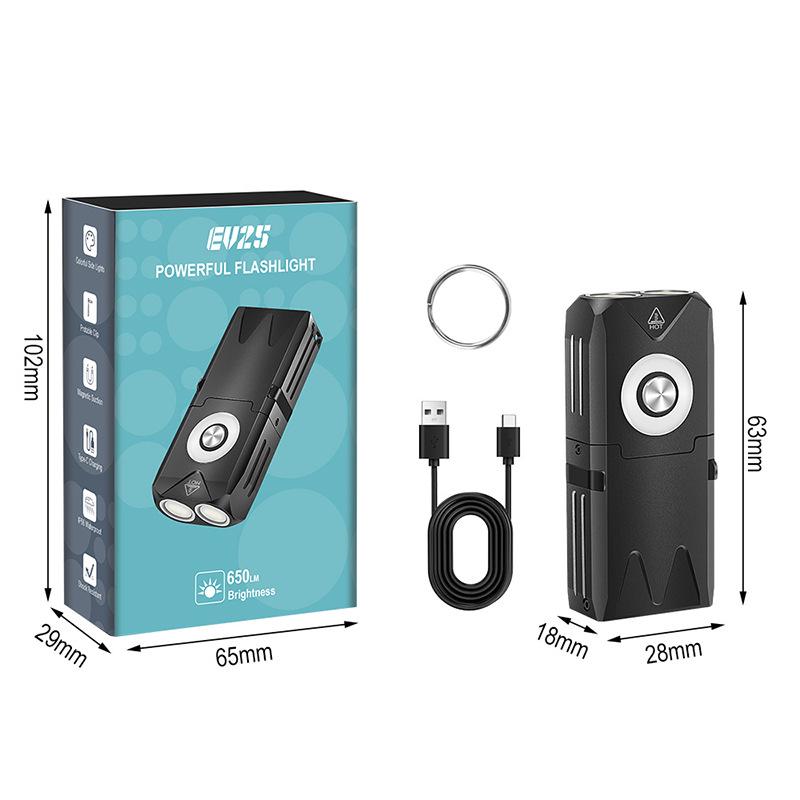 EDC RGB Mini Flashlight: High-Intensity, Long Battery, Quick Charge, Portable Emergency Keychain Light