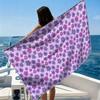 Lavender Floral Beach Towel Ultra-fine Fiber Quick Drying Absorbent Beach Swimming Vacationvacation Essentials Gifts