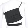 Hollow Out Sexy Crop Top Women One Shoulder Summer Casual Sexy Tops