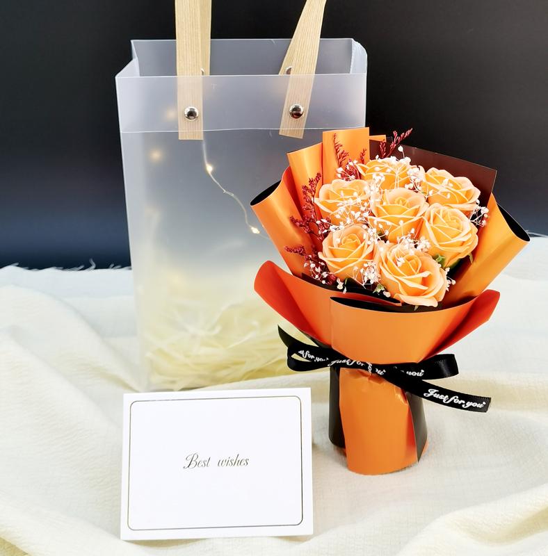 Mini Bouquet Seifenblumen: Konservierte Rosen für Abschlussfeiern, Dekorationen & Gastgeschenke