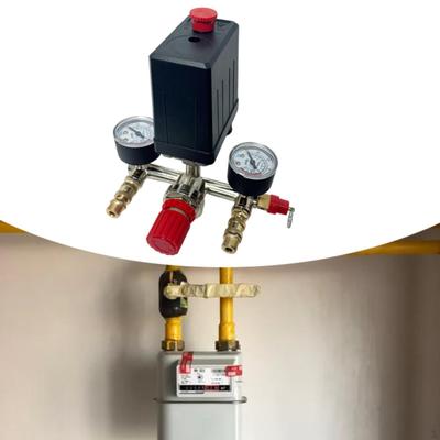 Air Compressor Pressure Switch Control Valves Double Outlet Tube Metal Easy
