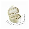 Compact Velvet Jewelry Box with Snap Closure Elegant Round