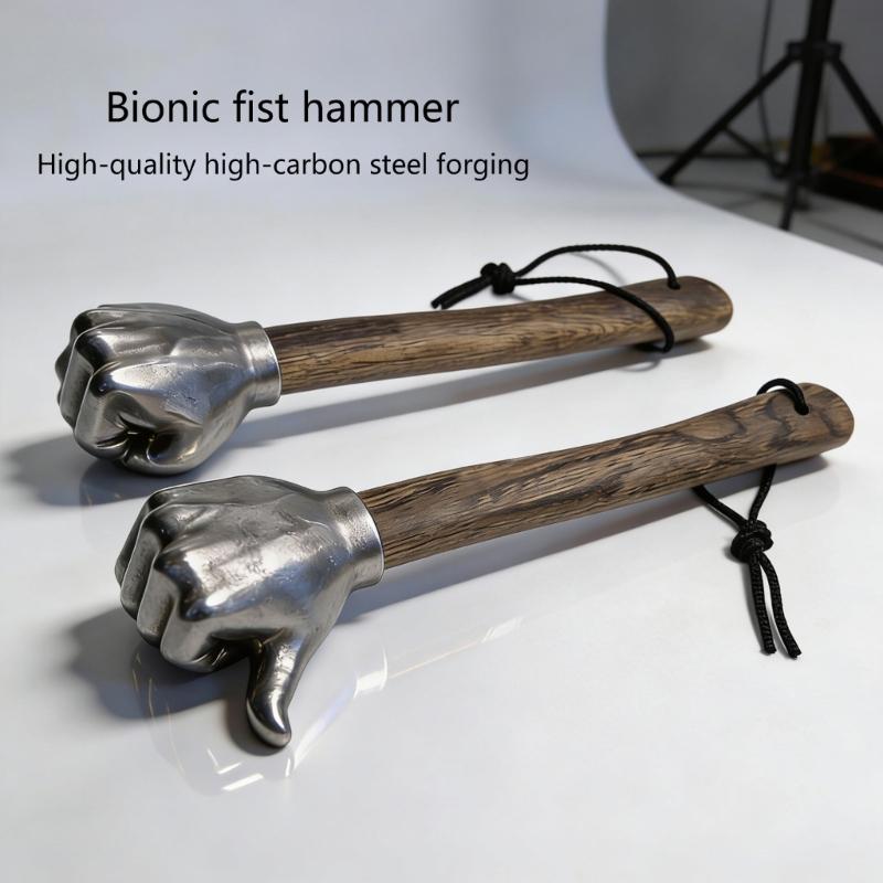 Stainless Steel Thumb Fist Hammer Emergency Window Breaker Function and Fist Grip Collectible Art for Car Safety