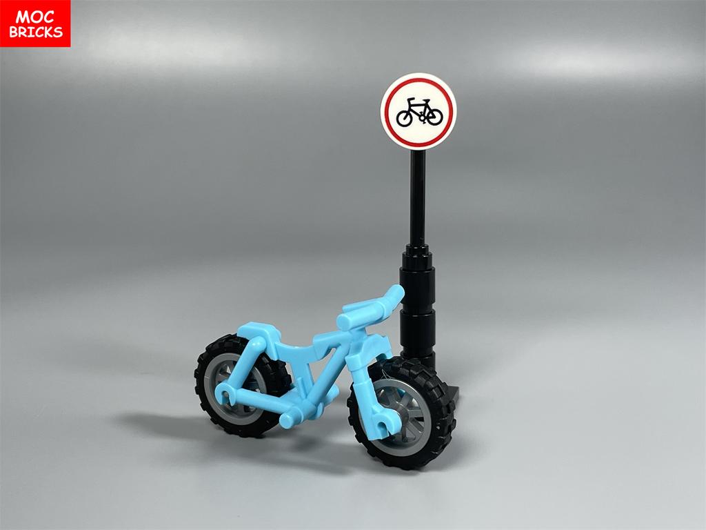MOC Blocks Bike Bicycle Frame Mountain Biking Vehicle Motorcycle City Assembled Model Construction Block Classical Children Playthings Gift Idea