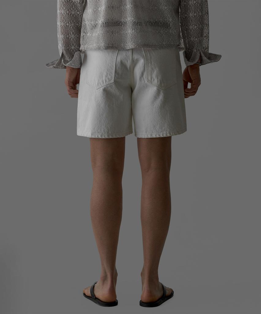 Baulopeulodeogteu White Denim Half Pants