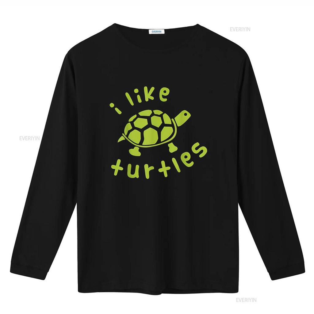 Kids I Like Turtles T Shirt Boys Girls vintage Washed Breathable Slightly graphic Stretched Soft streetwear Versatile Stylish