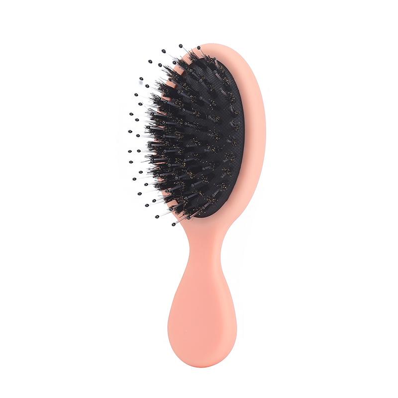 Mini Two-Color Air Cushion Pig Bristle Massage Comb for Wet Hair