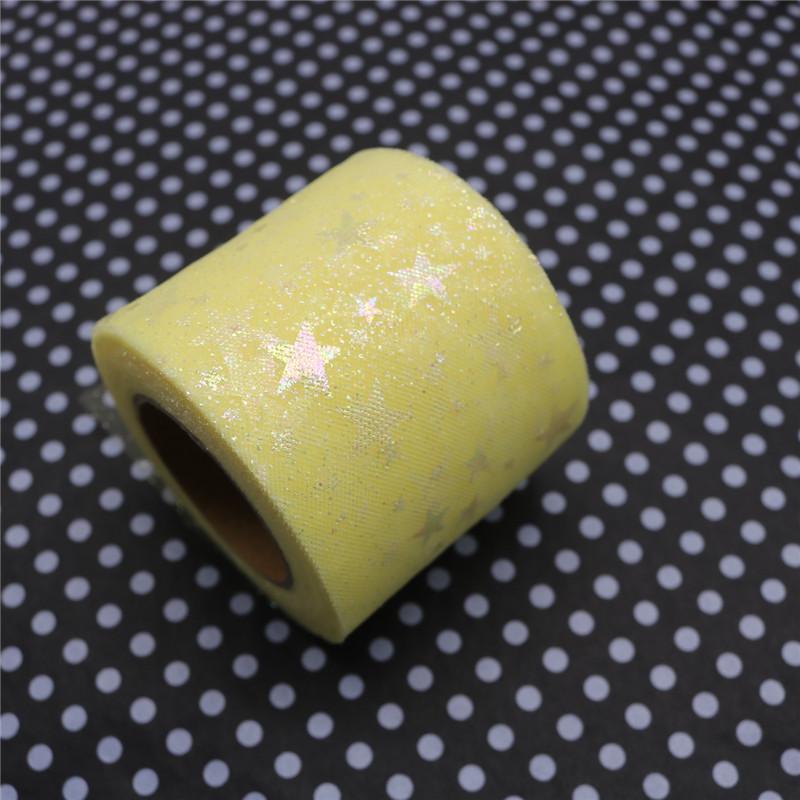 6cm Star Mesh Lace Fabric Eyelet - 25 Yards for Bow, Hair Clip Accessories