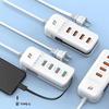 4Pcs 5.1A Multi Port USB Wall Charger Dual PD Type-C Power Adapter with Extension Cord Quick Charge Travel-friendly Power Bank