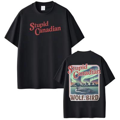 Dummer Kanadischer Wolfsvogel Erhitzte Rivalität Lustiges Meme T-Shirt Mann Frau Harajuku Kurzarm Lässiges T-Shirt Ins Y2k