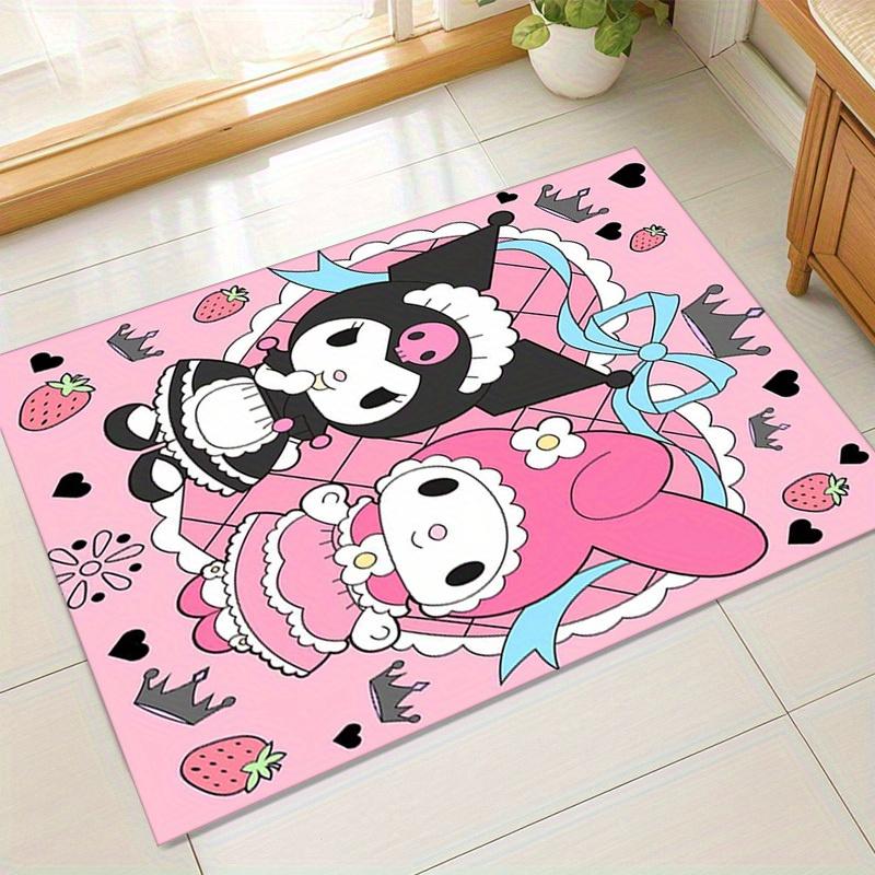 

1 шт. Коврик с рисунком My Melody и Kuromi - Милый декор для дома, Ковер для офиса, Ковер для улицы, Подарокz193 60cm by 90cm