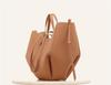 Genuine Polene Women's Large Cowhide Tote with Pleated Design – Shoulder and Underarm Fashion Bag.