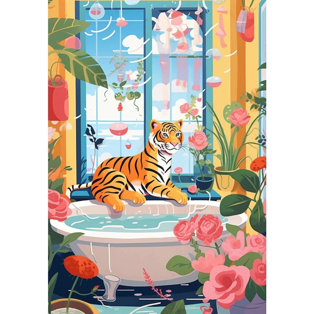 Funny Monkey Reading Newspaper OnToilet Canvas Print Black Cat Animal Bathroom Wall Art Poster for Modern Living Room Home Decor