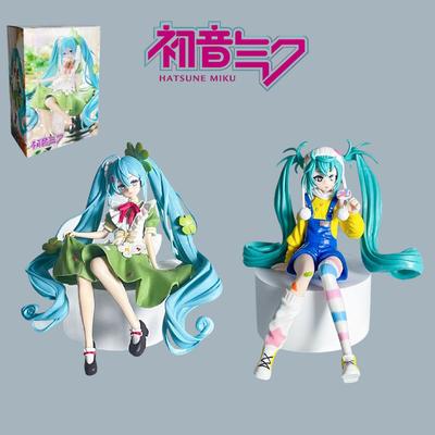 16CM Hatsune Miku Anime Figur Vierblättrige Grasfee Hübsches Mädchen Actionfiguren Kawaii Mädchen Figur PVC Sammlermodell Spielzeug
