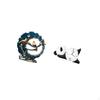 Figurine Craft Knick Knack Resin Panda Shape Wall Clock for House Decorations Bookshelf Living Room