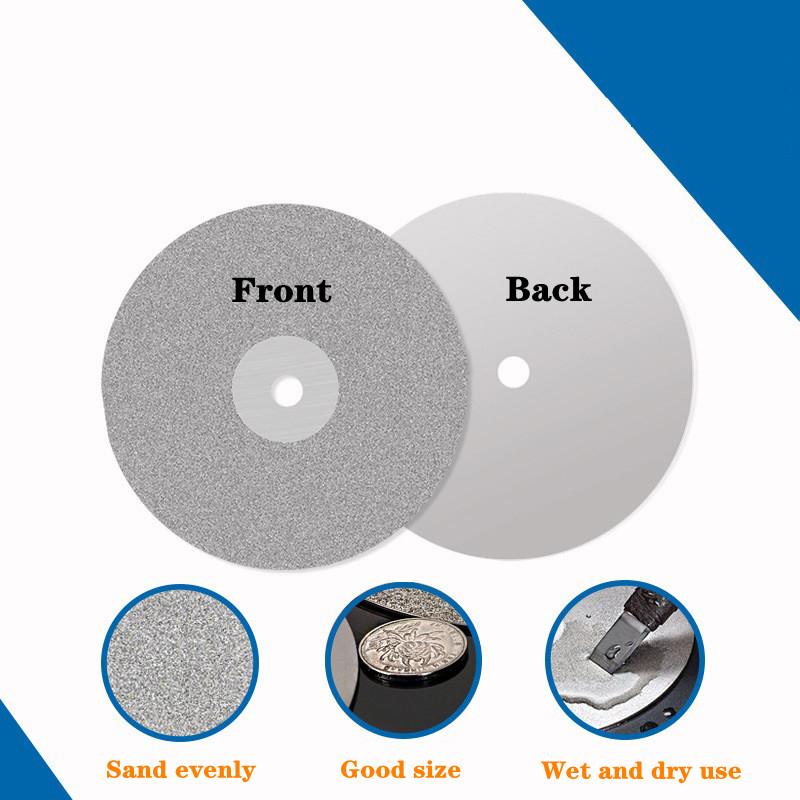 8 Inch 200mm Single Side Diamond Coated Flat Lap Wheel Polishing Wheels Jewelry Grinding Polished Disc 46-2000 Grit