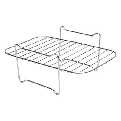 Air Fryer Rack for Dual Air Fryer Stainless Steel Food Dehydrator Rack Toast Rack Grill Air Fryer Accessories