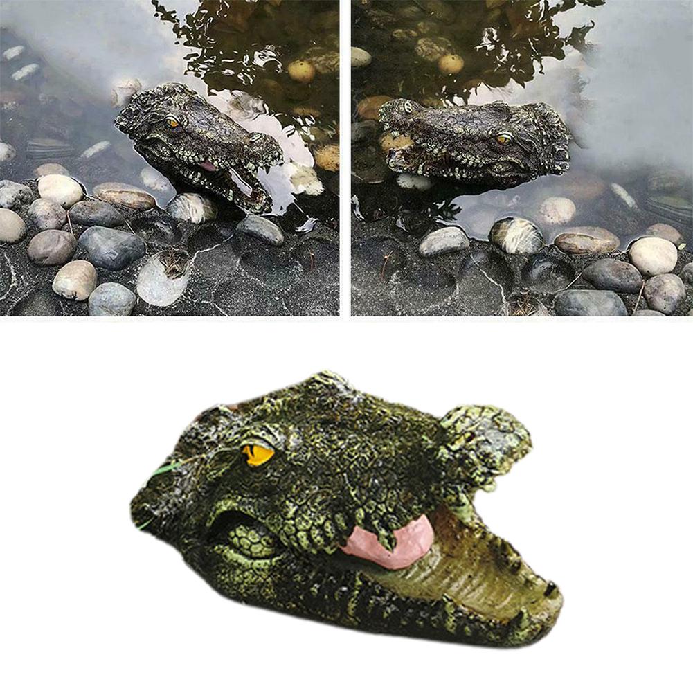 Ornamente Animale Plutitoare Iaz Curte Cap Crocodil Exterior Decorare Grădină Parc Piscină Orn G8Q2