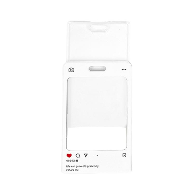 Creative Acrylic Ferrule Transparent Card Holder Kpop Photocard Holder Keychain Idol Photos Sleeve Postcards Card Holder