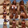 Stylish Split Swimsuit: Sexy Light 11, European & American Thin Strap Tie-Up, Cross-Border Solid Color Bikini