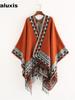Card Salt Lake Tourism Oversized Fringe Shawl Women's Ethnic Style Thick Blanket