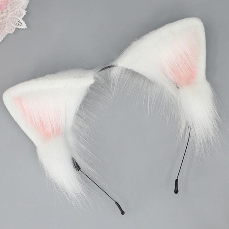 Animal Cosplays Headband Furry Ears Hair Accessories Hair Clip for Women Girls