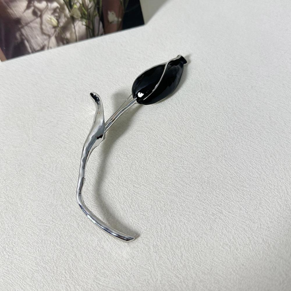 Elegant Tulip Brooch Electroplate Clothing Pin Accessories Cute Flower Bud Brooch  Party